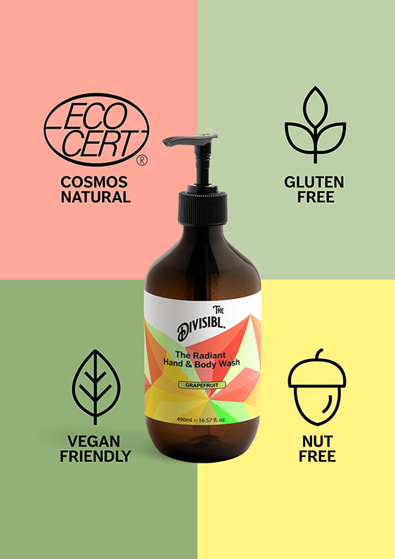 The Radiant Hand and Body Wash - Grapefruit - With its certifications of Nut Free, Gluten Free and Vegan Friendly