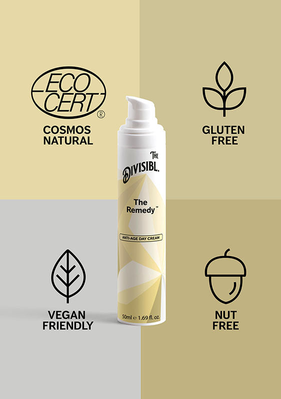 The Remedy - Anti-Age Day Cream - With its certifications of Nut Free, Gluten Free and Vegan Friendly