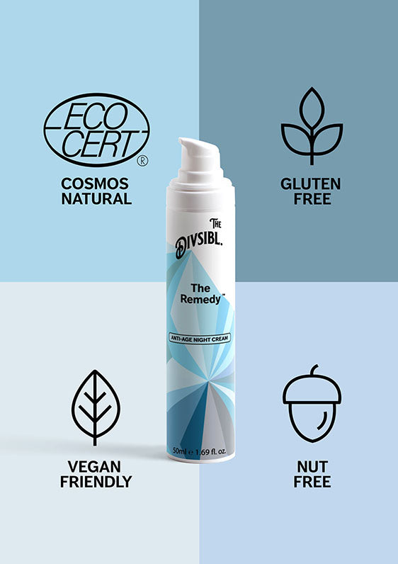 The Remedy - Anti-Age Night Cream - With its certifications of Nut Free, Gluten Free and Vegan Friendly