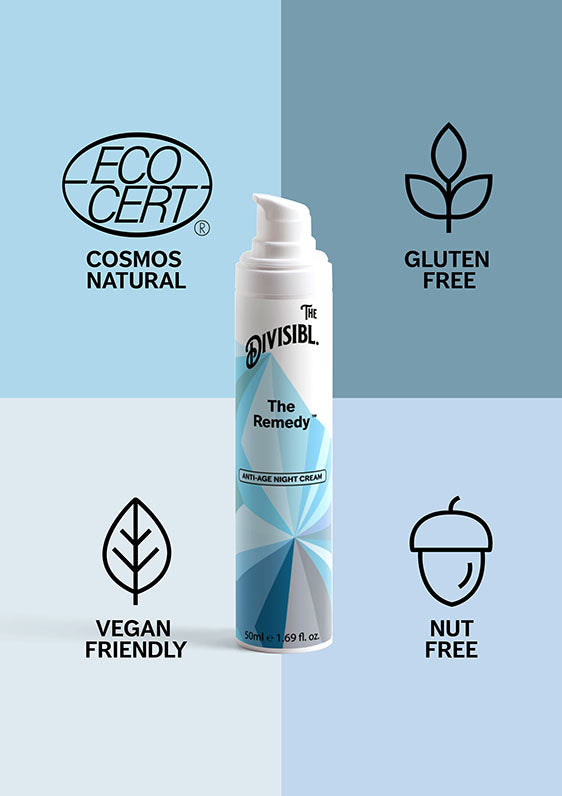 The Remedy - Anti-Age Night Cream - With its certifications of Nut Free, Gluten Free and Vegan Friendly