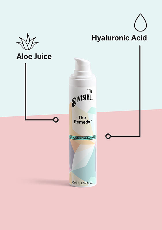 The Remedy - Light Moisturizing Day Cream - List of key ingredients including Aloe Juice and Hyaluronic Aid