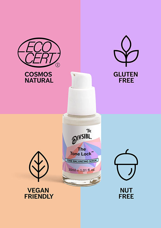 The Tone Lock - Tone Balancing Serum - With its certifications of Nut Free, Gluten Free and Vegan Friendly